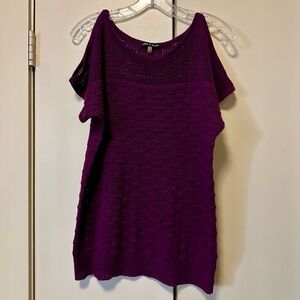 Cable & Gauge Plum Sweater Top